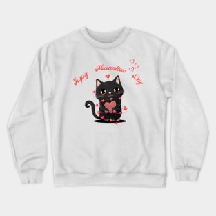 Happy Meowentines Day Funny Gift Cat Lover Crewneck Sweatshirt